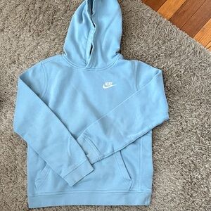 EUC Boys Nike Light Blue Club Fleece Hoodie Size L (12-14)